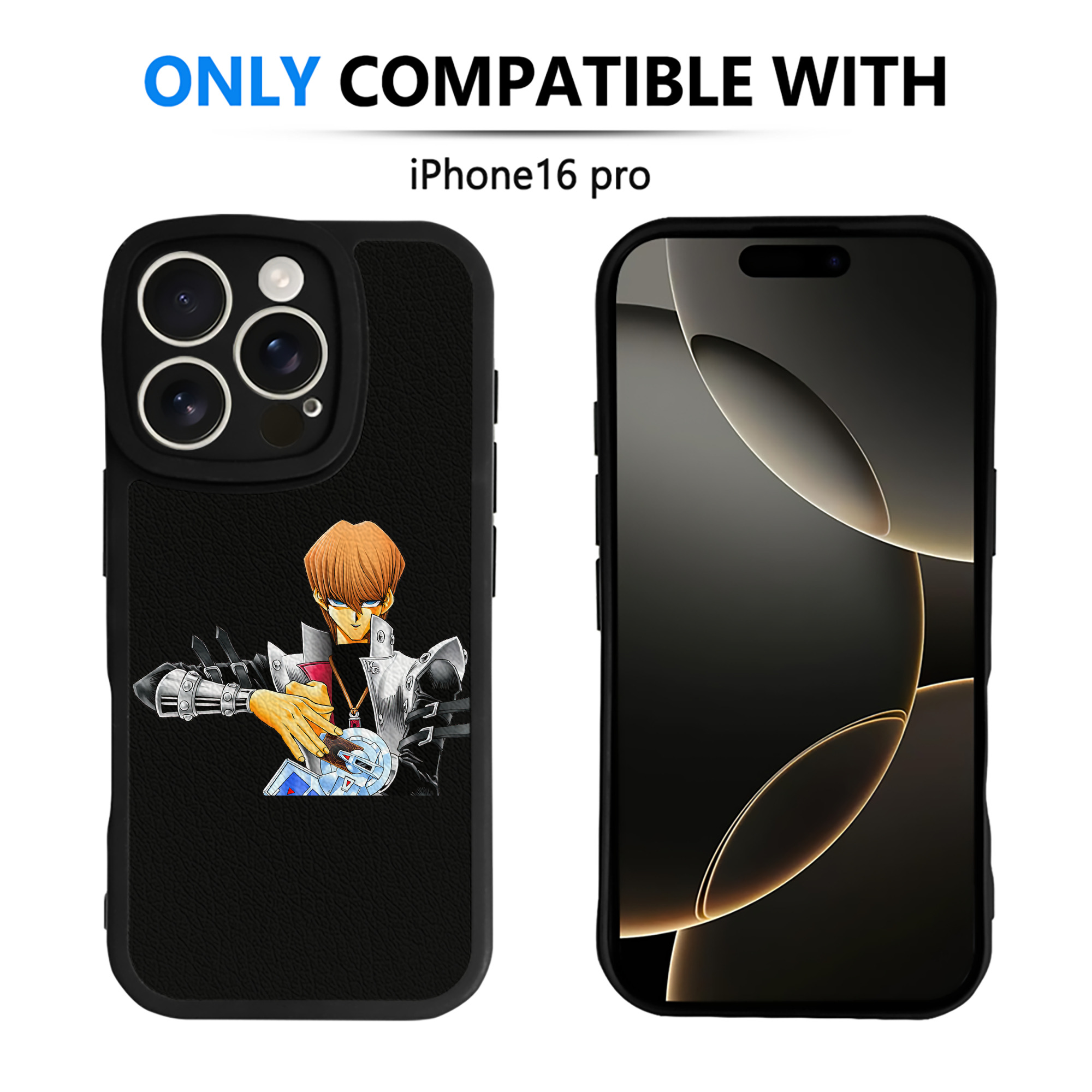 （画像用） 遊☆戯☆王 Yu-Gi-Oh! 【iPhone 16シリーズ対応】シリコンスマホケース（レザー調） 材質：シリコン
